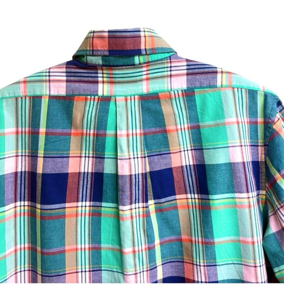 Brooks Brothers 1818 Regent Cotton Madras Original Polo Short Sleeve Shirt - Picture 8 of 9